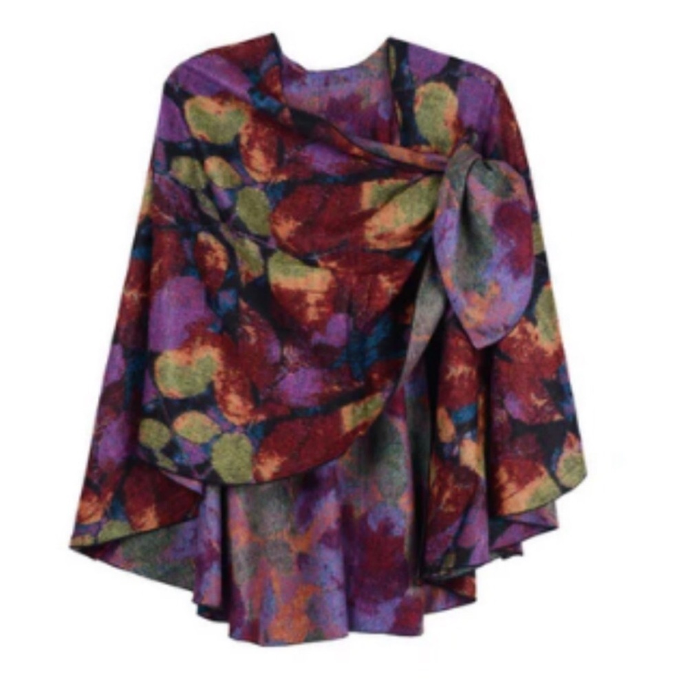 Rapti Cashmere Floral Buckle Shawl PRINT 18 Cape Floral
